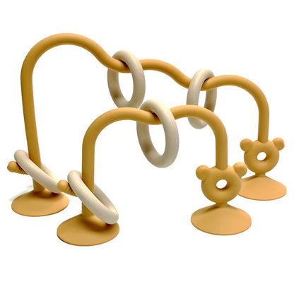 Baby Puzzle – Zabawka z koralikami i silikonowy gryzak